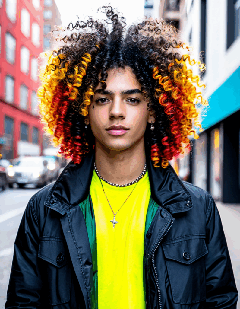 Burst Fade Curly Hair