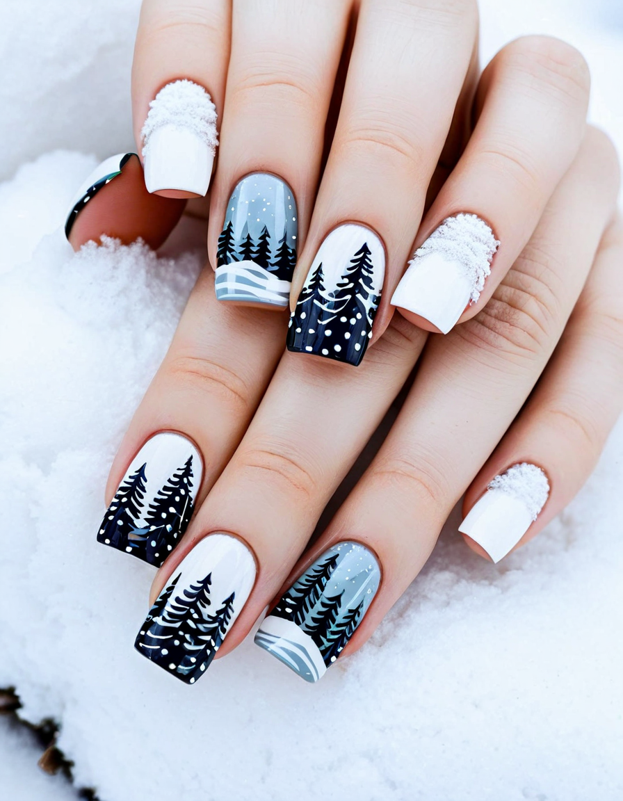 White Chrome Nails