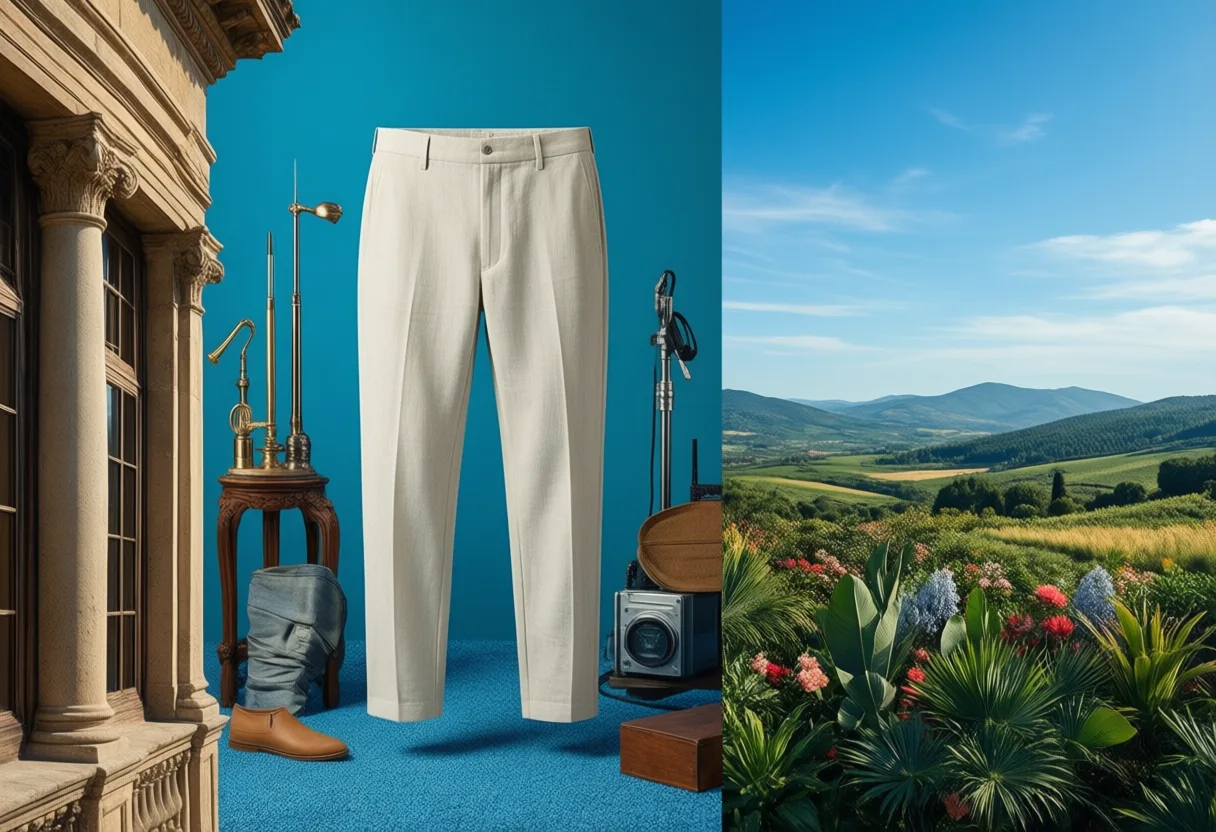 Mens Fashion Linen Pants