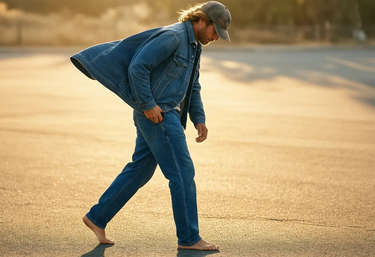 Mens Fit Loose Jeans